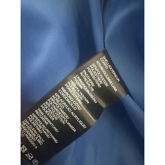 Hudson Jeans Varsity Bomber Jacket Royal Blue Wool Blend Men's Medium NWT $248 - Picture 7 of 8